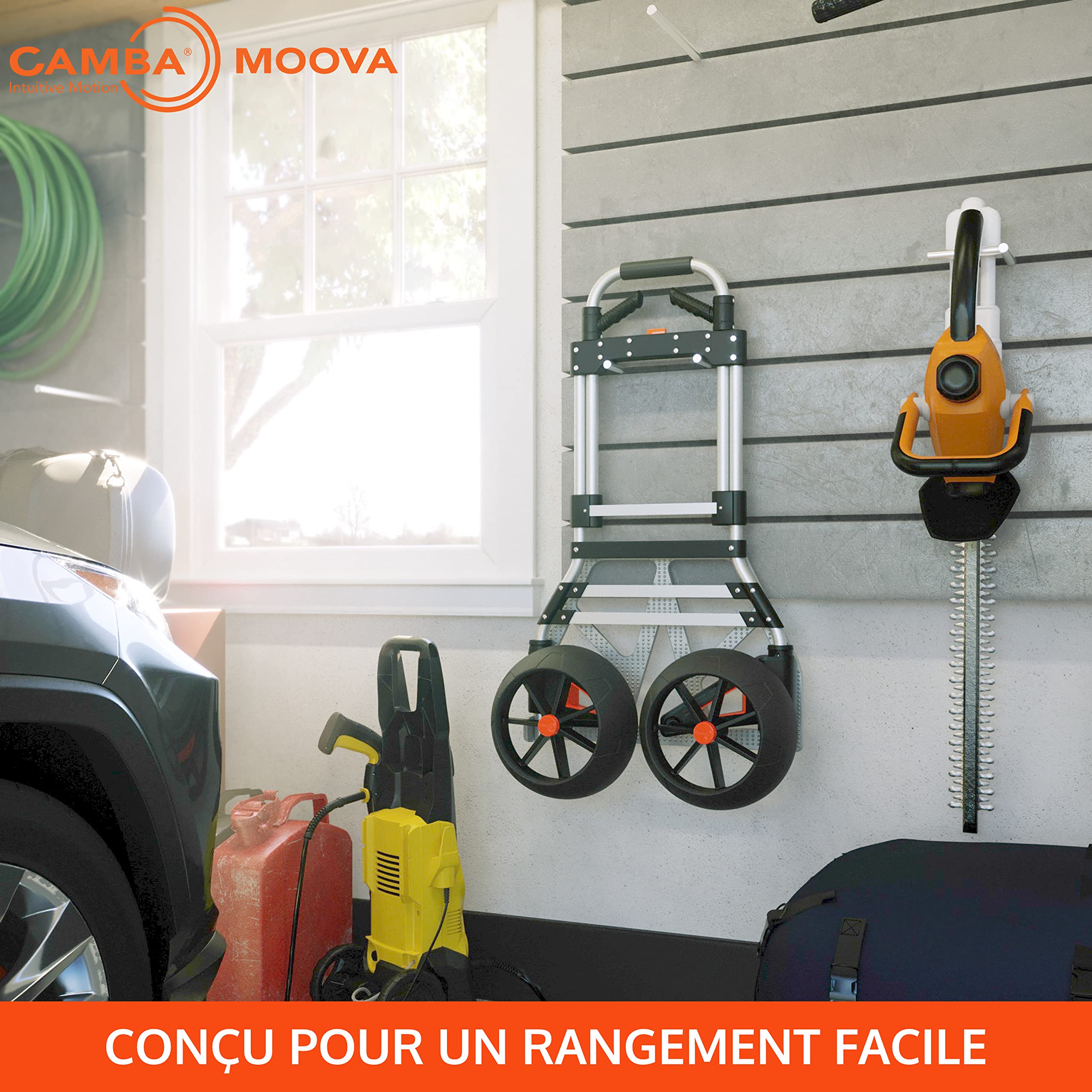 CAMBA Moova Diable Pliable; Chariot Pliant; Technologie de Roue d'Escalier; Capacité de Charge de 100kg