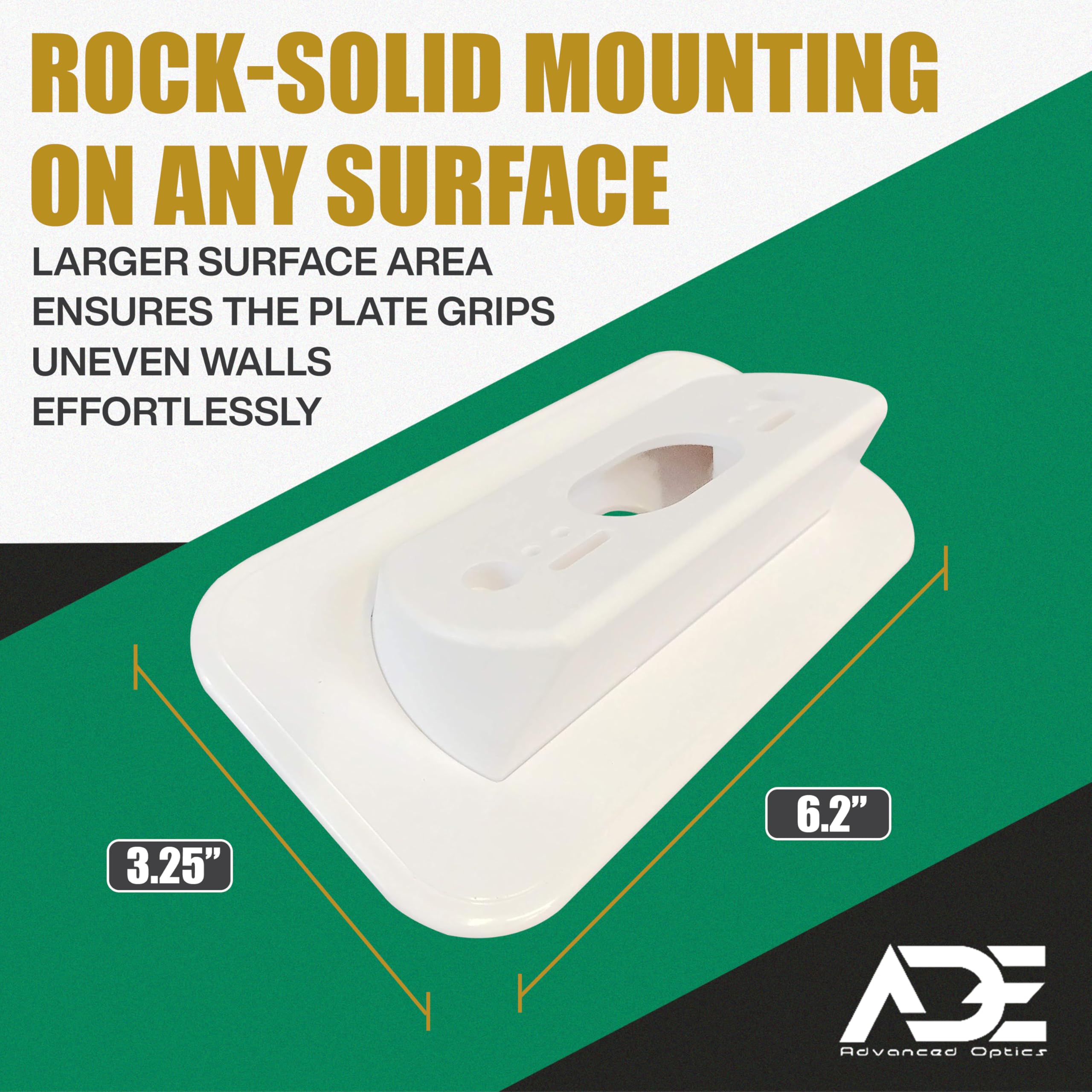 Ade Advanced Optics Wall Plate and 30 Degree Angled Mount Combo for Nest Hello - White