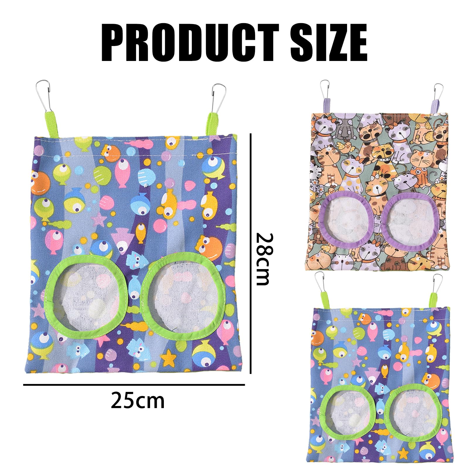 2 Pcs Sac à Foin pour Lapin,Distributeur de Foin,Sac de Foin Automatique,pour Cochon d'Inde,Chinchilla,Lapin,Hamster et Autres Petits Animaux