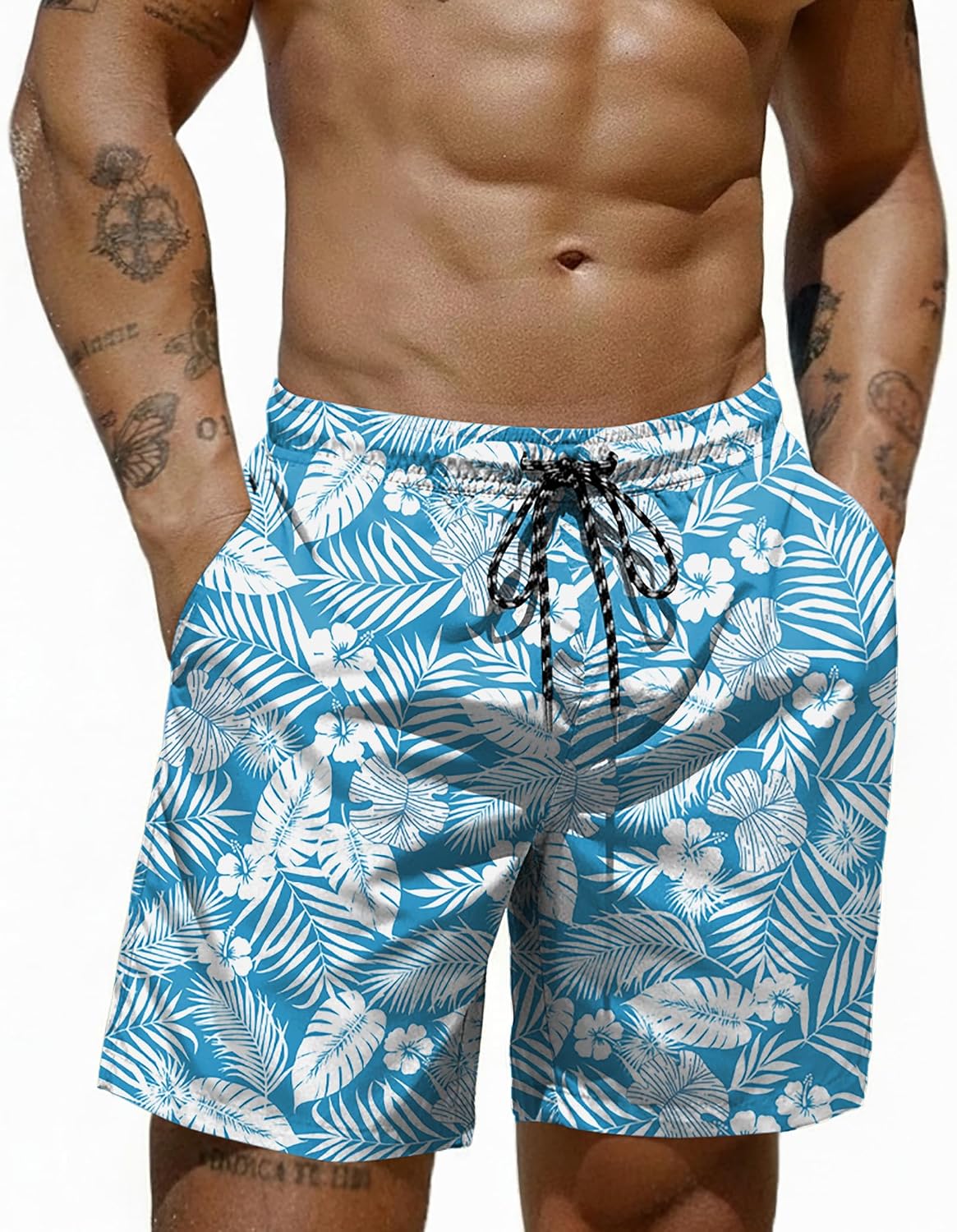 COOFANDY Mens Swim Trunks 7 inch Bathing Suit with Mesh Liner Swim Shorts Board Short Swimsuit