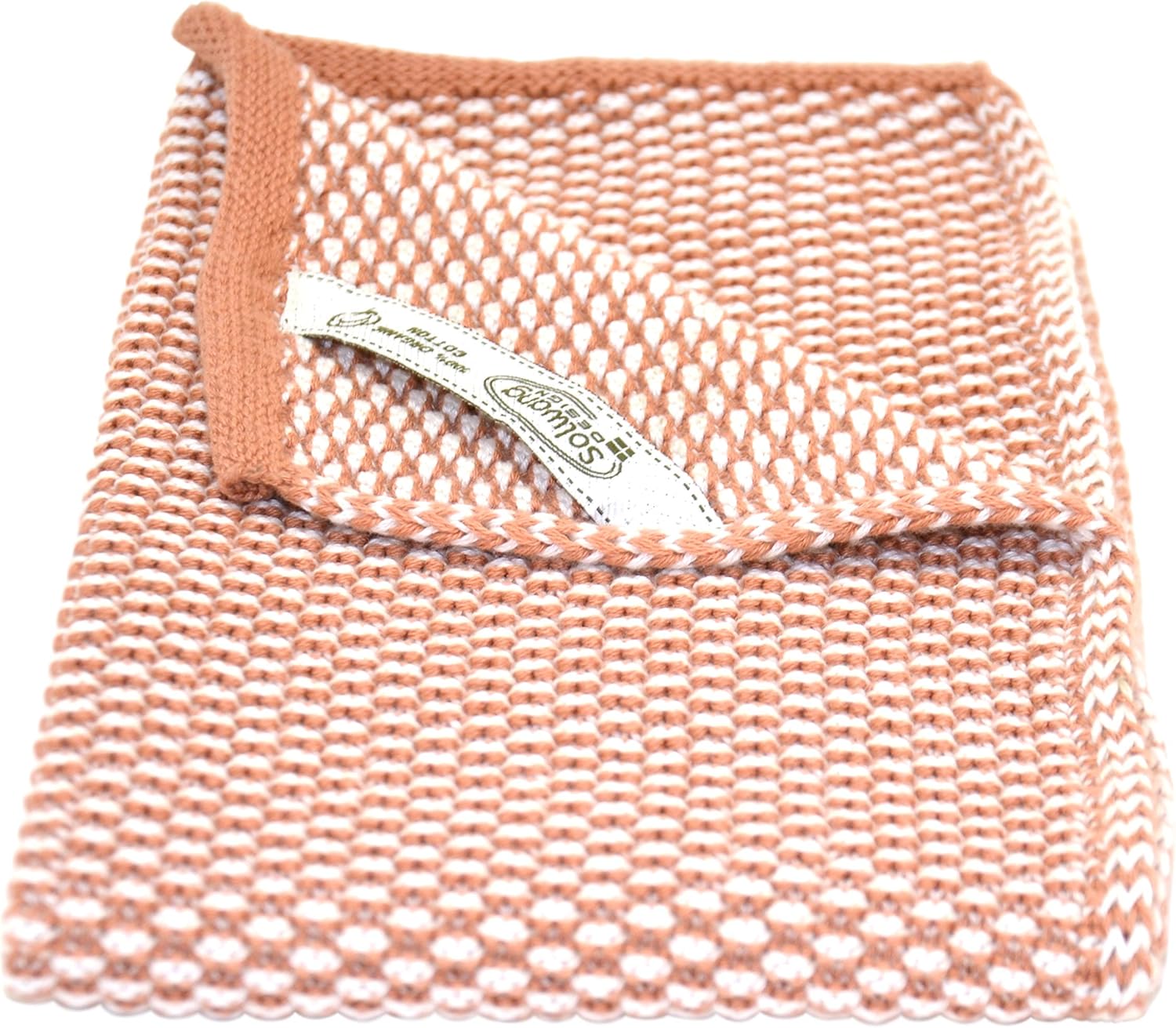 Solwang Danish Cotton 100% Certified Organic Cotton Guest Hand Towels Made in India (Nature/Light Rustic Green)