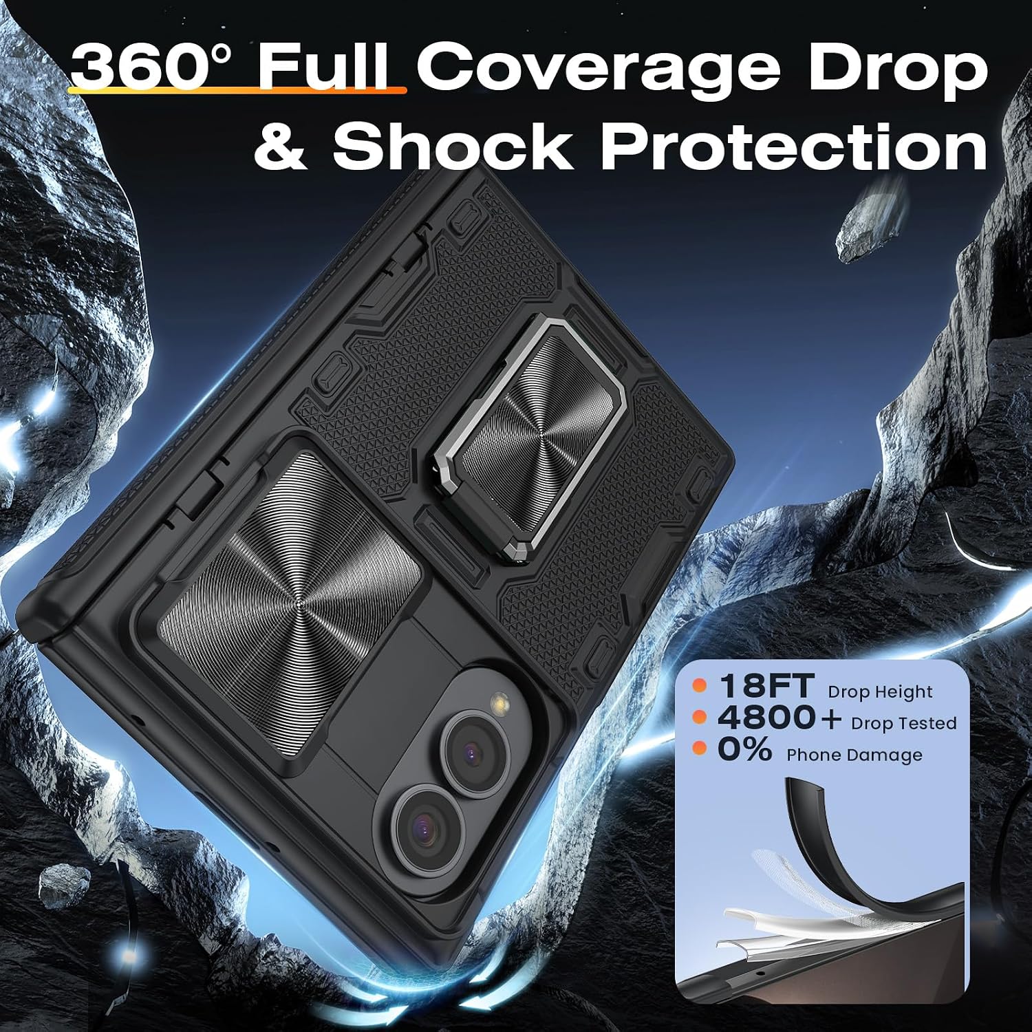 VEGO for Galaxy Z Fold 8 Case with Privacy Screen Protector Anti-Peeping