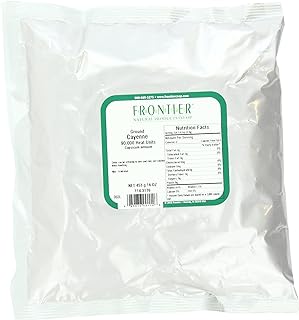Frontier Chili Peppers Ground, Cayenne 90,000 Hu, 16 Ounce Bags
