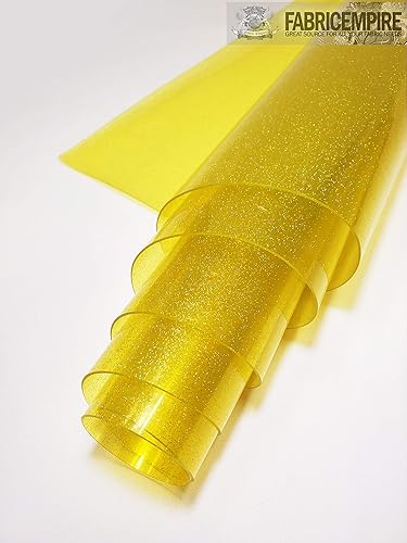 Miniatura 4 de The Yard - Tela de vinilo de plástico brillante transparente de calibre 30, 48 pulgadas de ancho, vendido por yarda (amarillo)