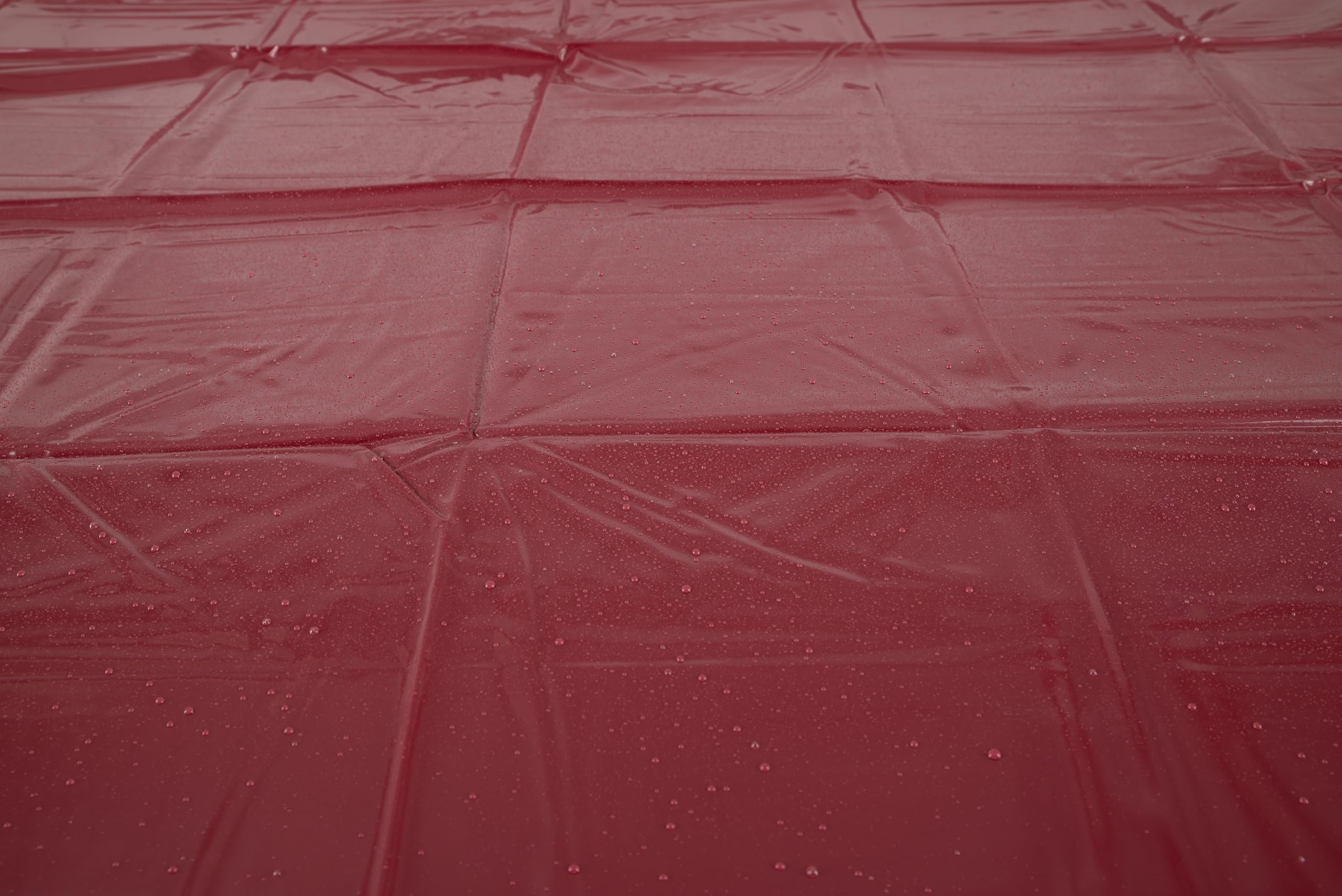 fancy Unisex-adulto scivoloso PVC Flat Bedsheet doble, Rojo