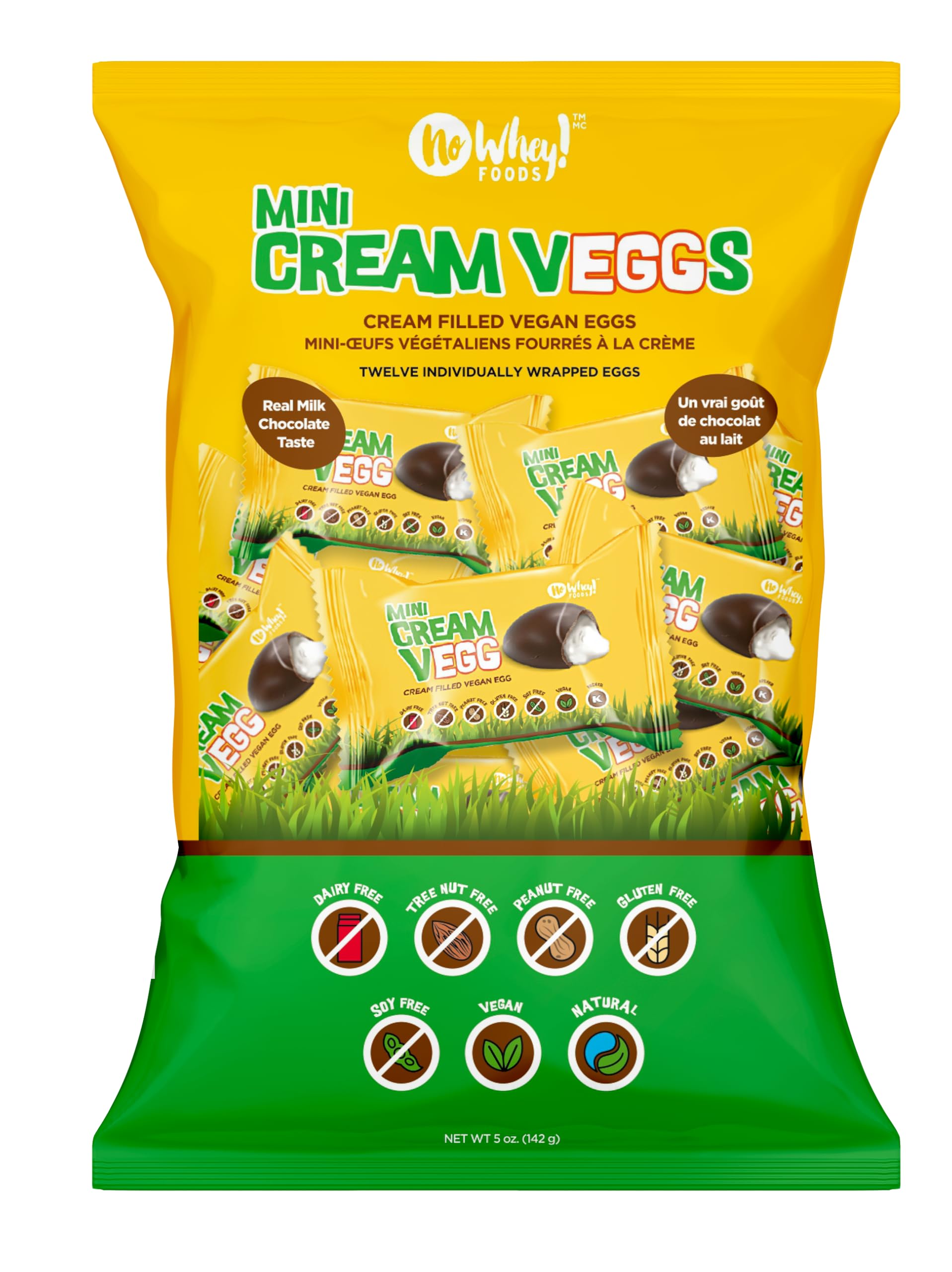 - Mini Cream VEGG’s – Milkless Cream-Filled Chocolate Eggs (5 oz Bag) – Easter – Vegan, Allergy-Friendly, Kosher – Free of Dairy, Peanuts, Tree Nuts, Eggs, Soy, Gluten & Sesame – No Artificial Colors or Flavors – Top 9 Allergen Free – No Whey! Foods