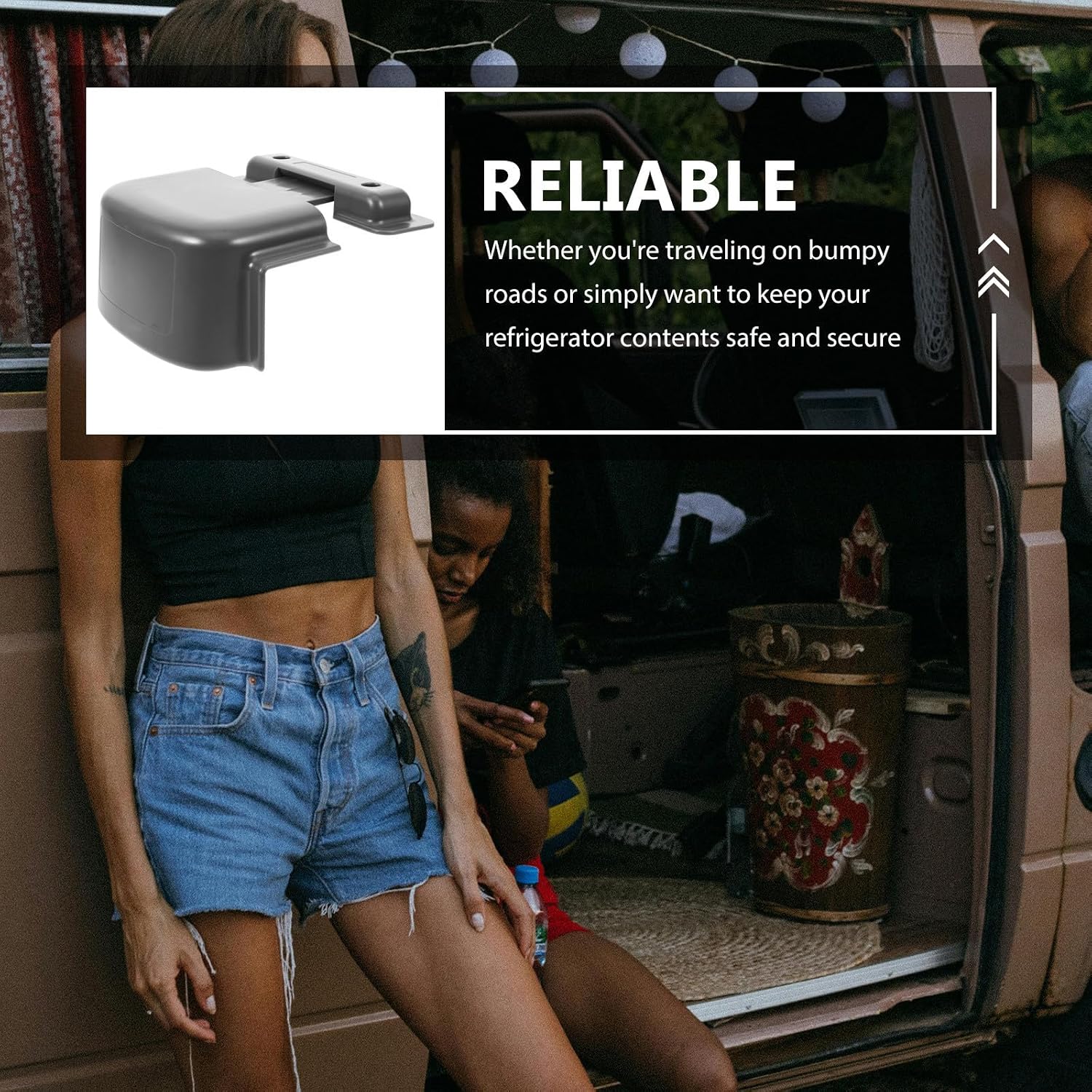 Rv Refrigerator Door Lock Plastic Safety Latch Prevents Accidental Opening and Keeps Food Secure for Camper and Kitchen Use