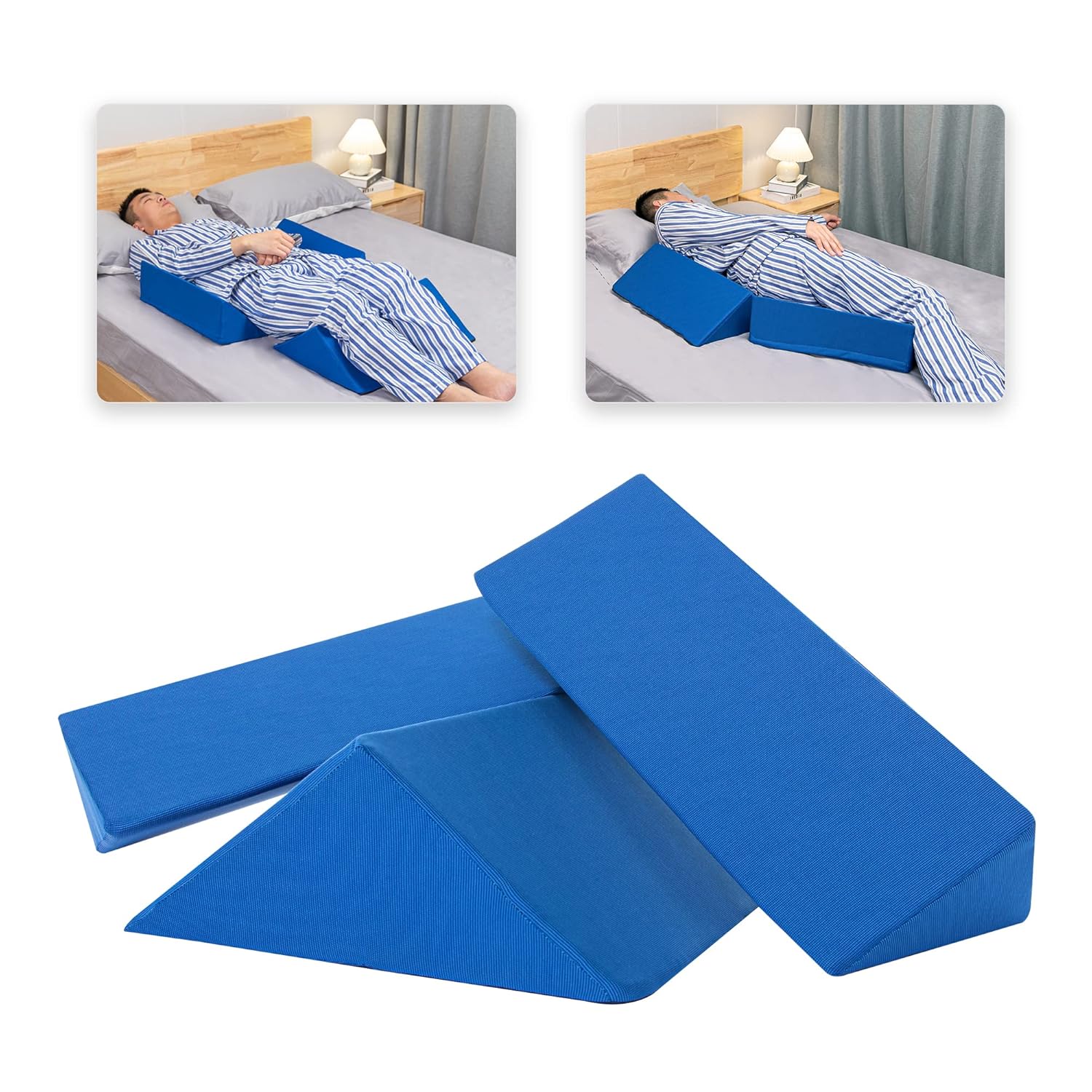 Fanwer 3 in 1 Wedge Pillow Set for After Surgery Position Wedge Pillow