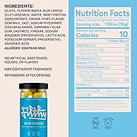 Vista 2 de Aceitunas Rellenas de Queso Azul Filthy, Guarnición Premium para Cócteles, Aceitunas Rellenas de Queso Azul, Aceitunas Queen Curadas Naturalmente