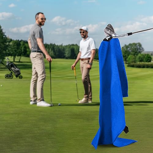Miniatura 3 de Toalla de golf magnética con corte central y accesorio de bucle, imán fuerte que se fija a cualquier cosa metálica, bolsa de golf perfecta o