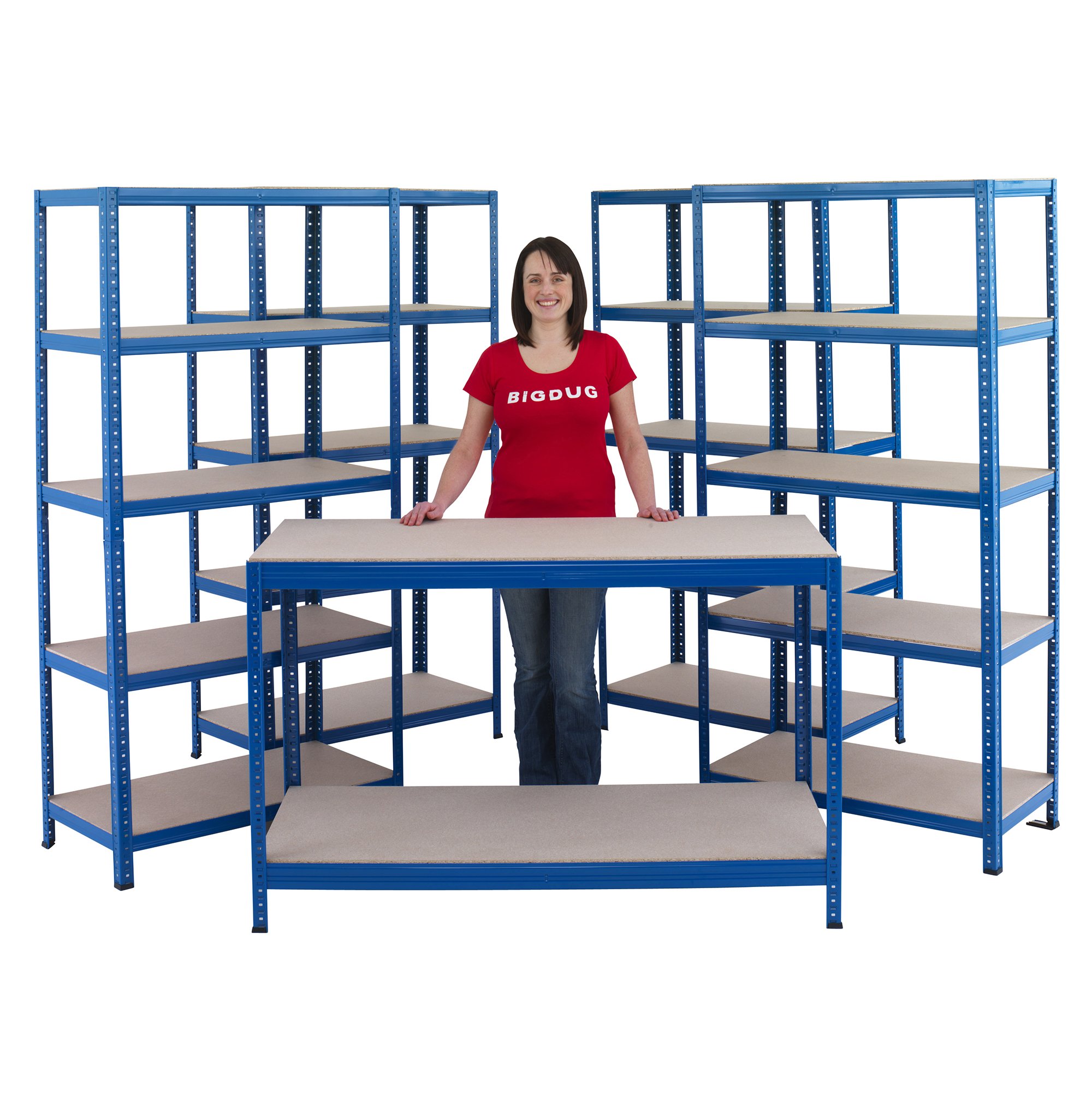 Buy BiGDUG Garage Shelving Units & Workbench Kit 178cm x 90cm