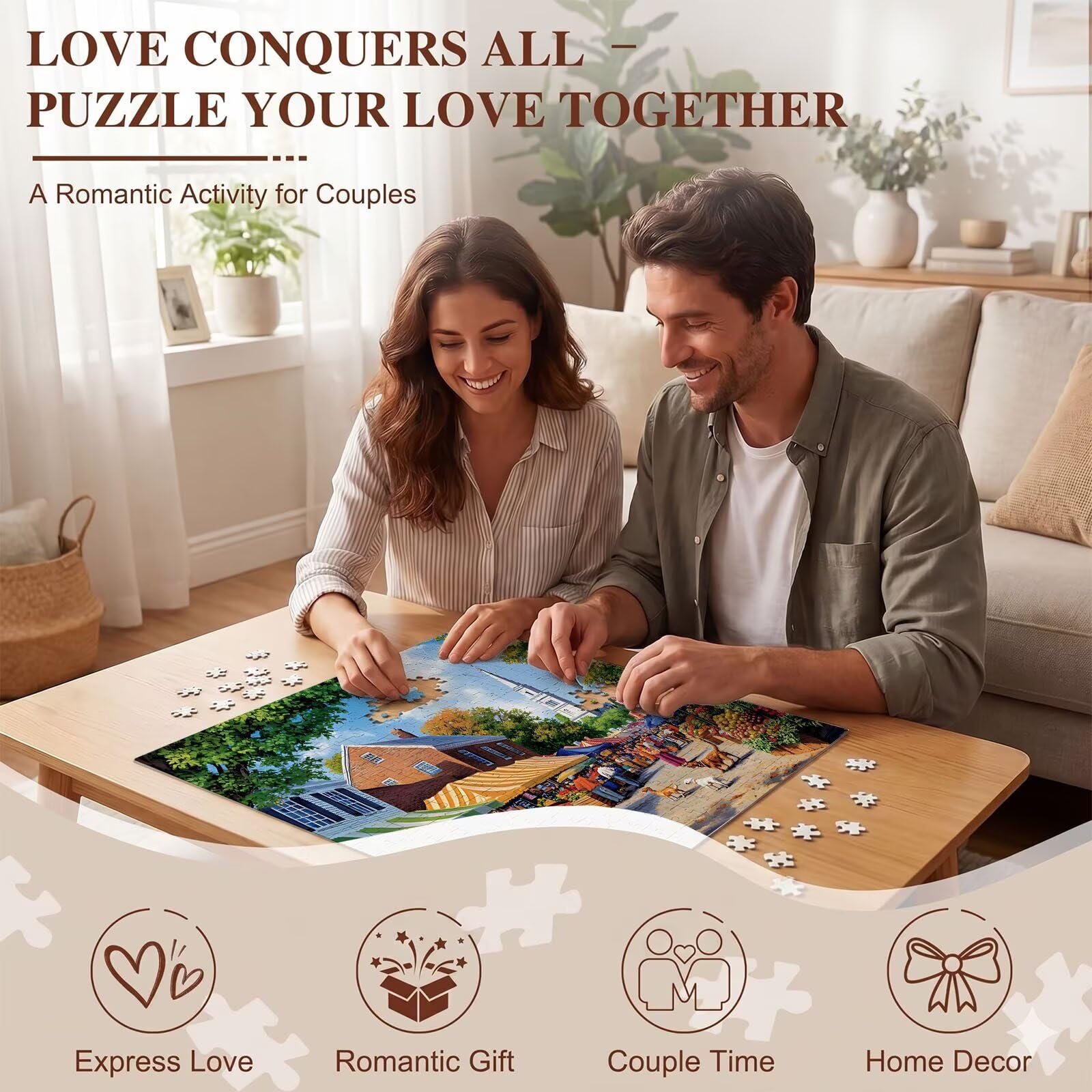 Dibujos animados calle Puzzle de 2000 Piezas, Juego de Mesa Familiar de Madera - Rompecabezas Adultos para Toda La Familia, Rompecabezas Educativo DIY y Antiestrés - Regalo de Mujer, 99 x 70 cm f0-537