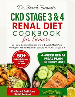 CKD Stage 3 & 4 Renal Diet Cookbook for Seniors: 50+ Low-Sodium Recipes and a 4-Week Meal Plan to Support Kidney Health in Seniors with CKD Stages 3 & 4