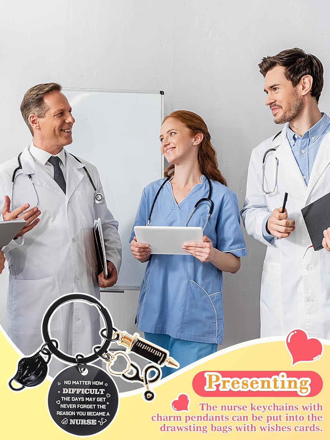 Sureio 36 Pcs Nurse Gifts: Keychain Nurse Week Gifts & Employee Appreciation Presents - Image 4