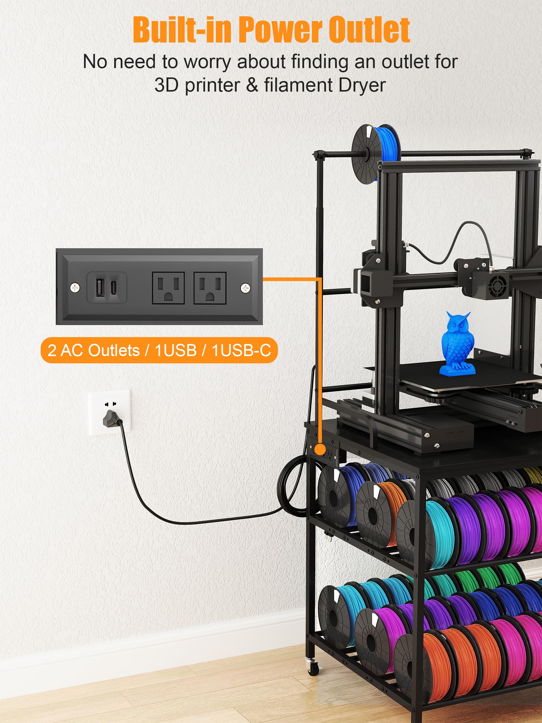 Amazon.co.jp: Qriocioa 3Dプリンタースタンド フィラメント収納ラック