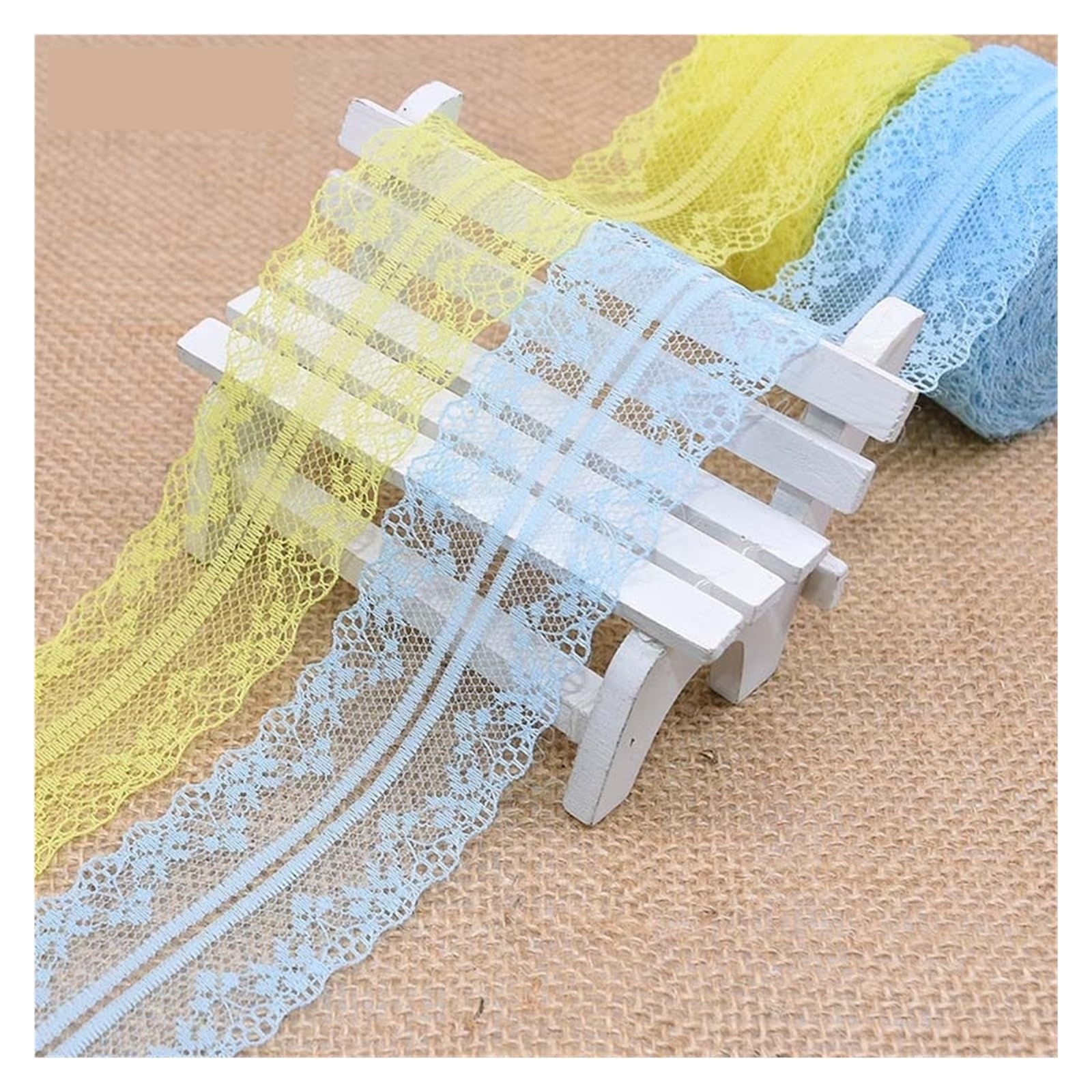 1 pieza/300,0 m de encaje blanco, 4,5 cm, hermosa cinta Para Hogar | Cinta de tela de encaje bordado DIY for accesorios de costura artesanía de boda(White)