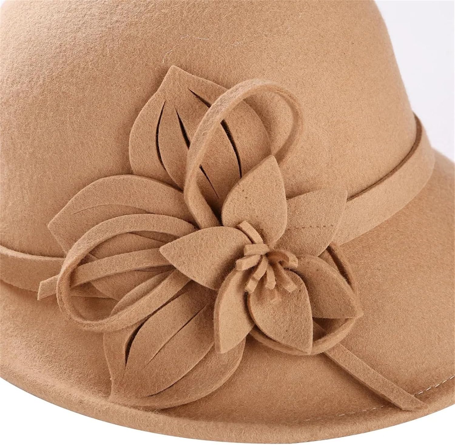 Female Winter Wool Vintage Floral Womens Fedoras Felt Hats French Bowler Sombrero Fedora Wool Hat For Women