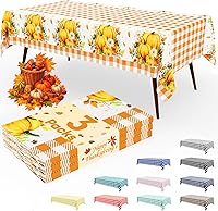 Vista 210 de Smiry Paquete de 10 Manteles Desechables de Cuadros Vichy Azules - 54" x 108" Mantel de Plástico de Servicio Pesado, Cubiertas de Mesa Impermeables