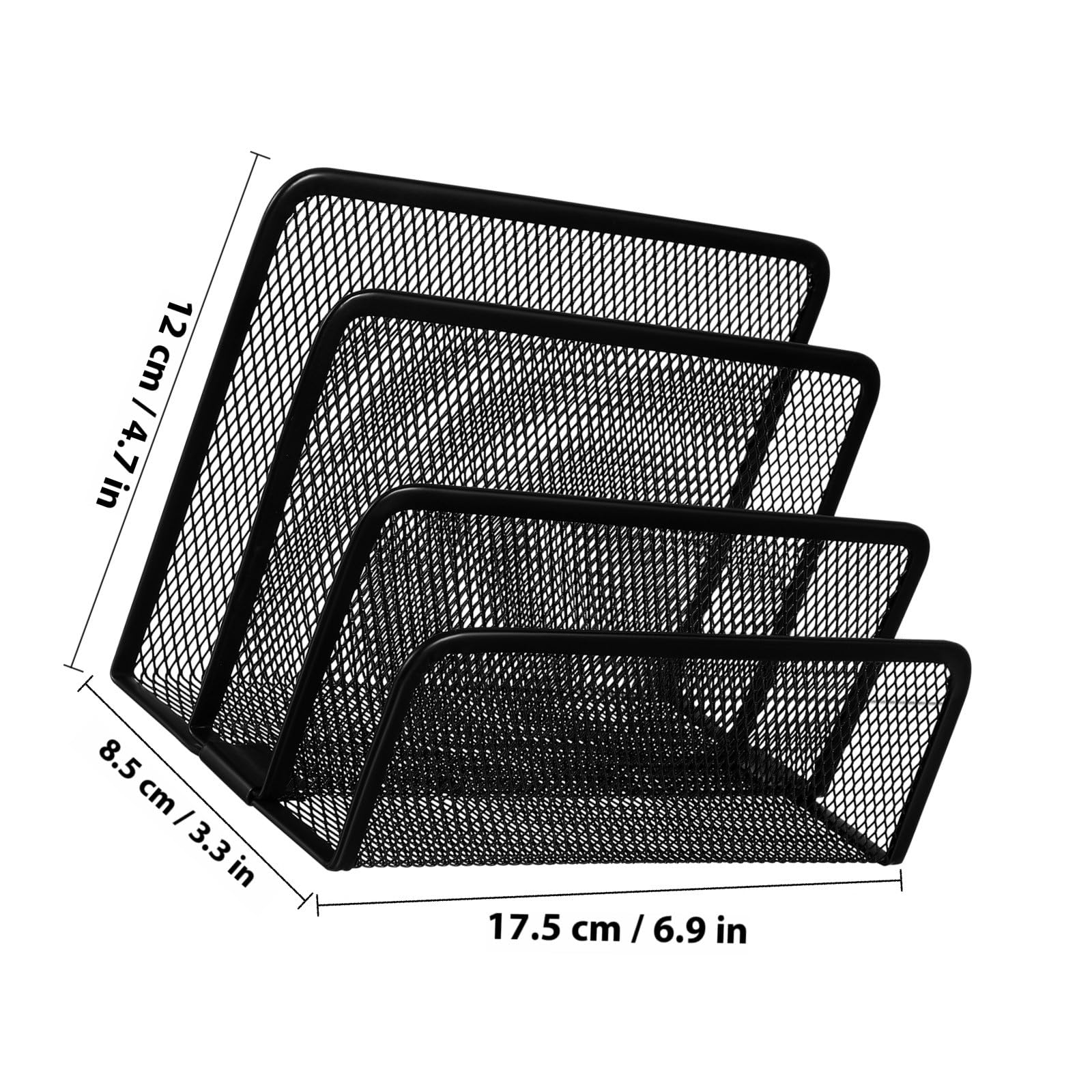 Organisateur De Fichiers Métallique À 3 Compartiments Trieur De Bureau Pour Documents A4 Porte-Dossiers Et Brochures Range Documents Compact 6.89X4.72X3.35In Rangement Bureau Pratique