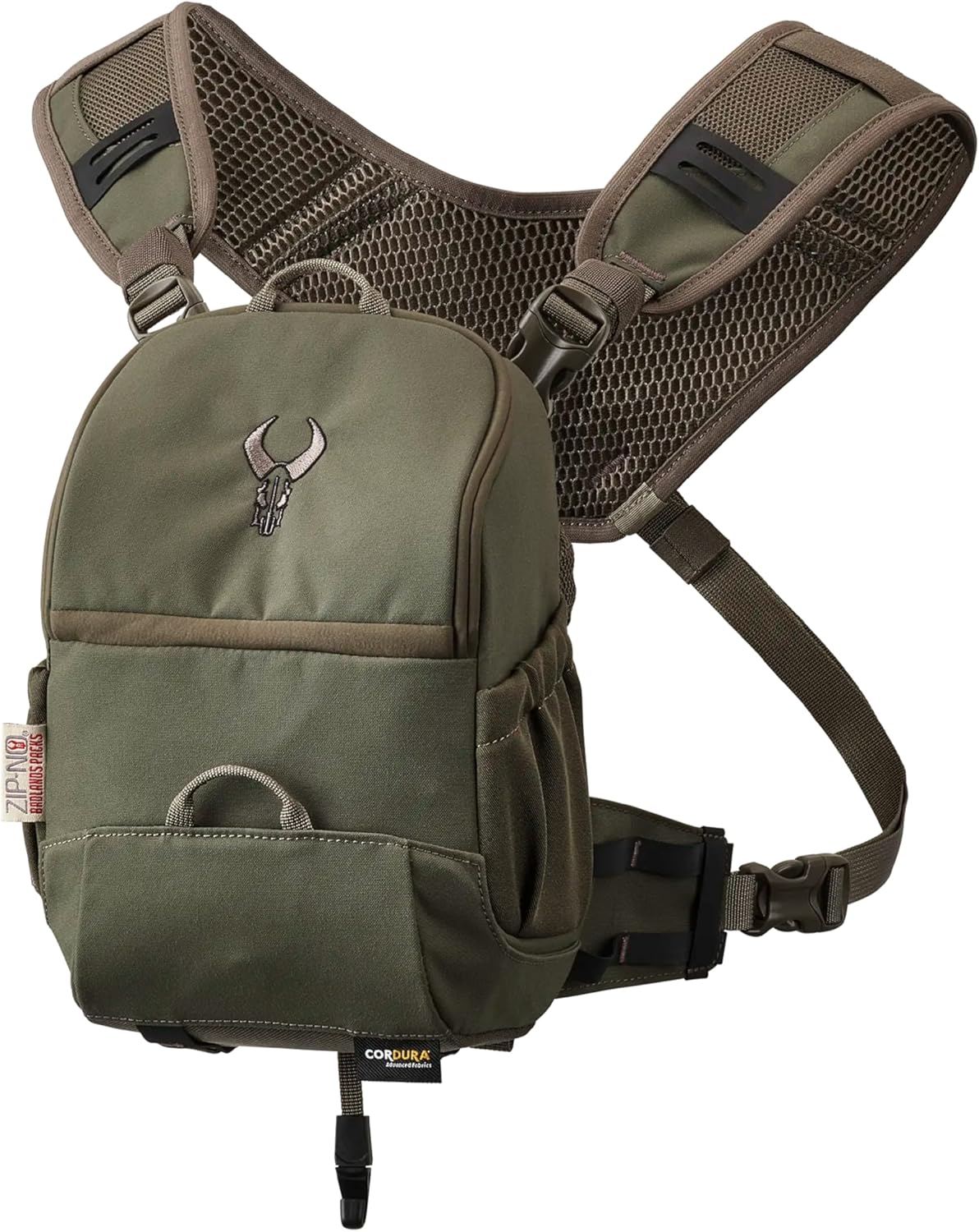 Badlands Bino XR Pro Binocular Case - Four Point Shoulder Harness, Magnetic Closure, Rangefinder Compartment, Bow Hook, for Hunting and Outdoor Adventures, Olive