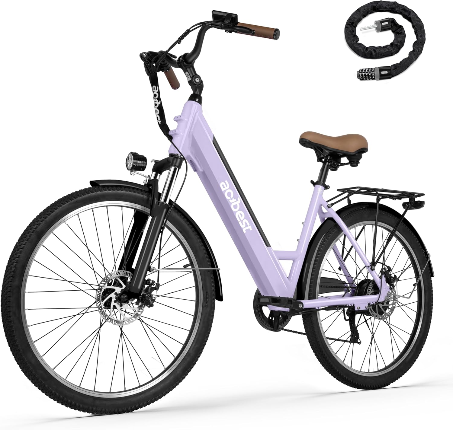 ACTBEST Core-Swept Electric Bike for Adults - 468Wh Removable Battery, Peak 750W Brushless Motor Cityrun Ebike,Up to 50 Miles, 26" Step Thru Commuter Electric Bicycle, with 7 Speed, E-Bikes