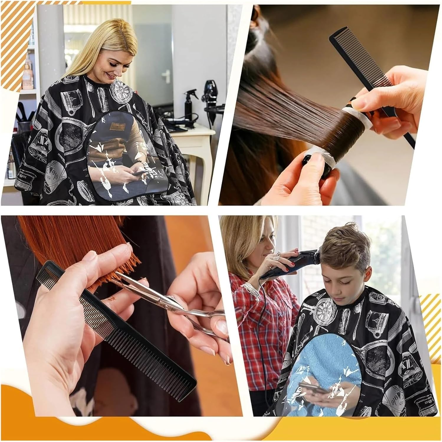Capes Cutting Waterproof Non Sticky Hair Cloth Hairdressing Capeswith See-Through Window Cape
