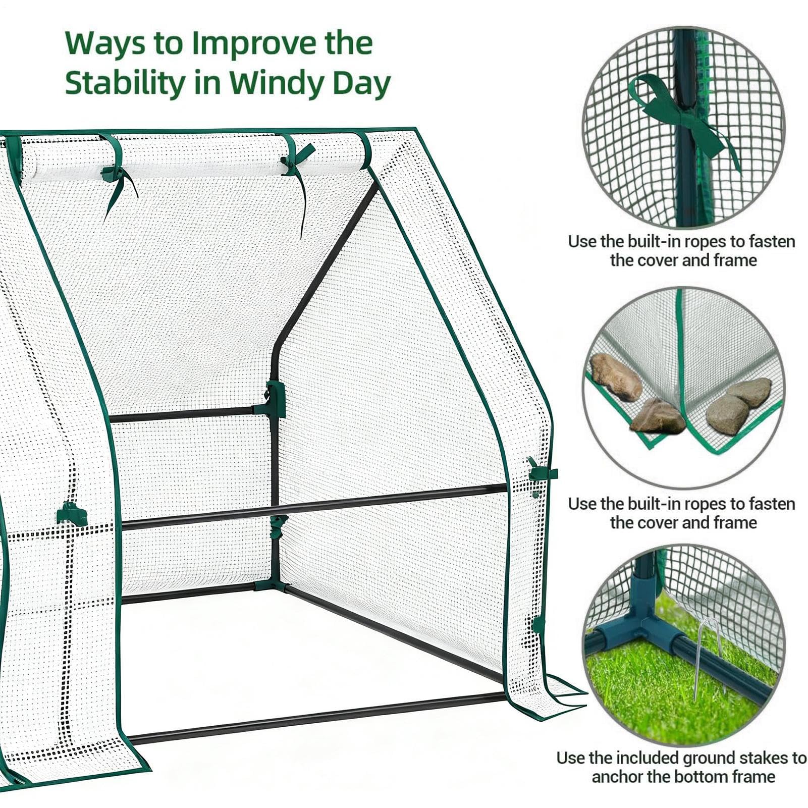 Mini serra – 180 x 90 x 90 cm, tenda compatta per piante, impermeabile, da tavolo, per interni ed esterni, per coltivare piante ortaggi, appassionati di hobby per la famiglia, amici, strumento di