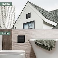 Vista 5 de Vent Systems Cubierta de ventilación de retorno de aire negra de 10 x 10 pulgadas - Rejilla de ventilación de aire - Cubierta de parrilla