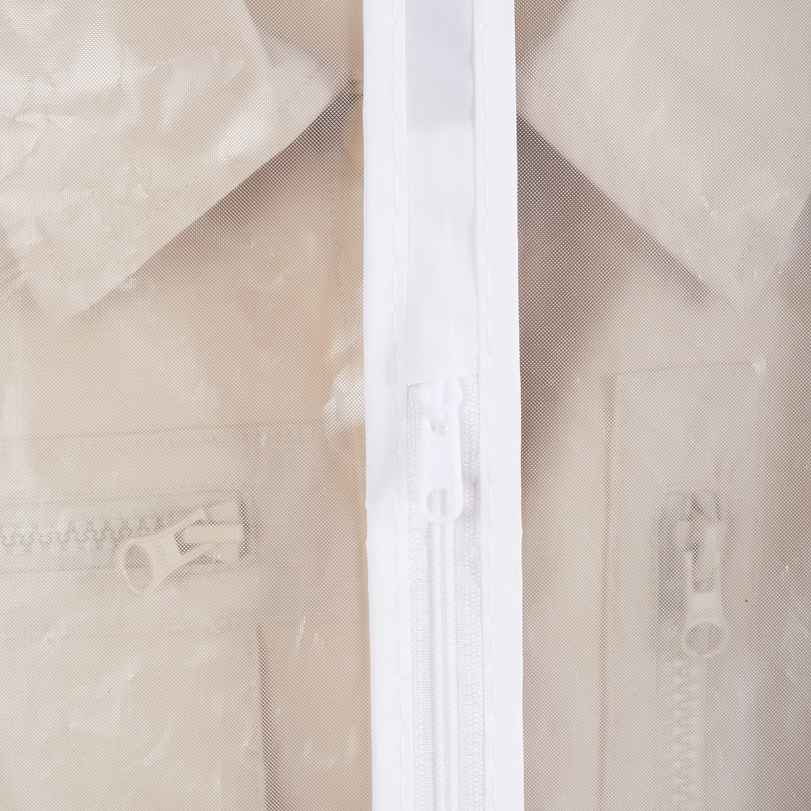 Obsoorth Clear Garment Bags with Full Zipper Lightweight Foldable Dust Proof Breathable Extra Wide Travel Suit Cover for Hanging Clothes Closet Storage, 24'' x 55'' / 6 Pack