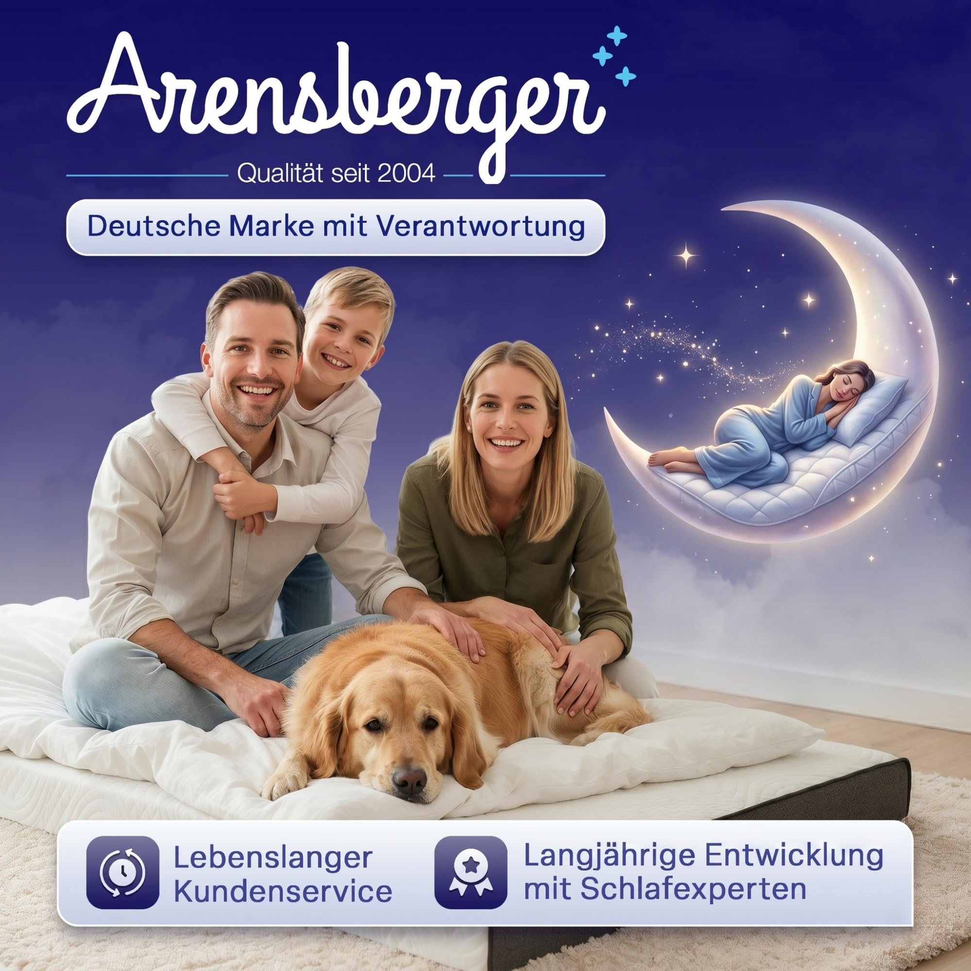 Arensberger Kindermatratze Jugendmatratze, 120x200cm 13cm hoch, Alter 5 bis 16 Jahre, Bezug | punktelastischer Gelschaum | waschbarer & Abnehmbarer Premium Bezug Allergiker freundlich