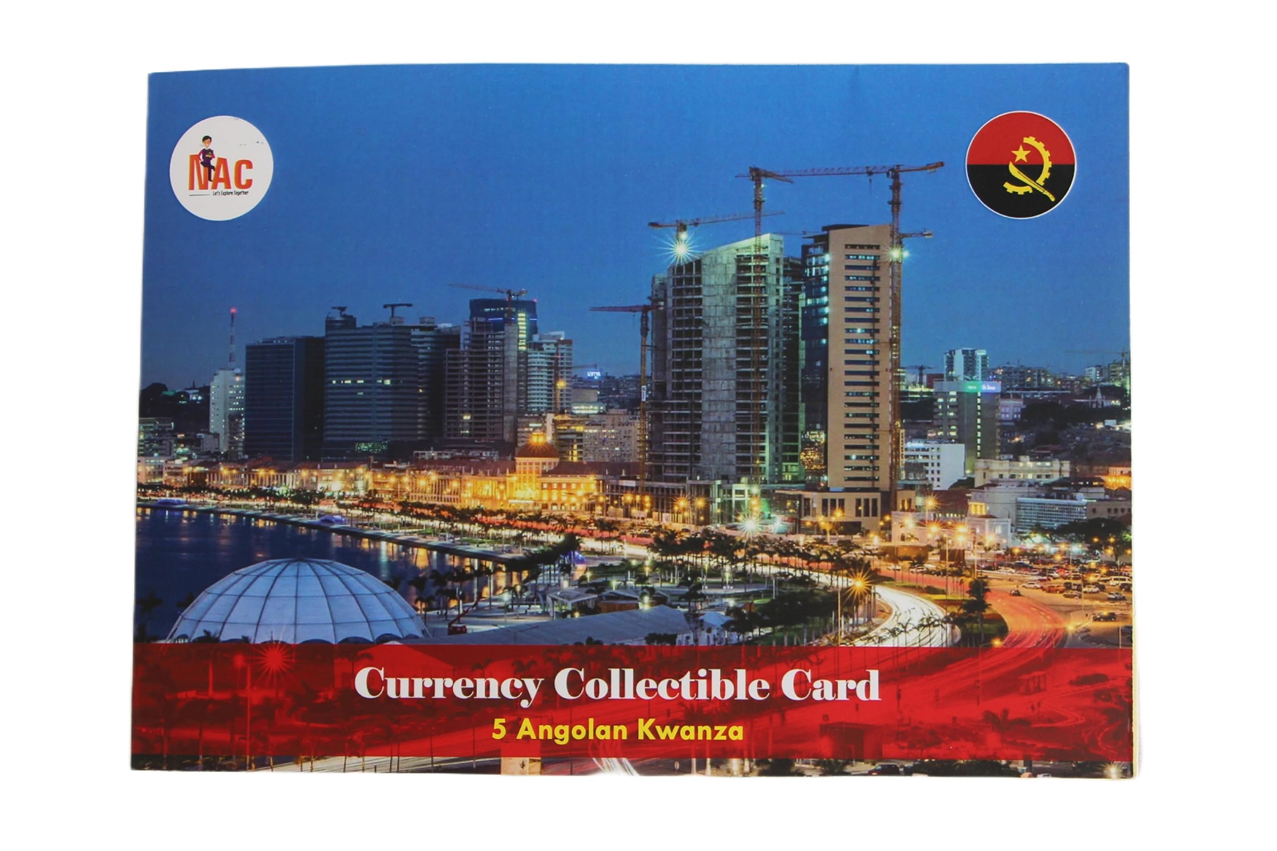 NAC Currency Collectible Card - 5 Angolan Kwanza