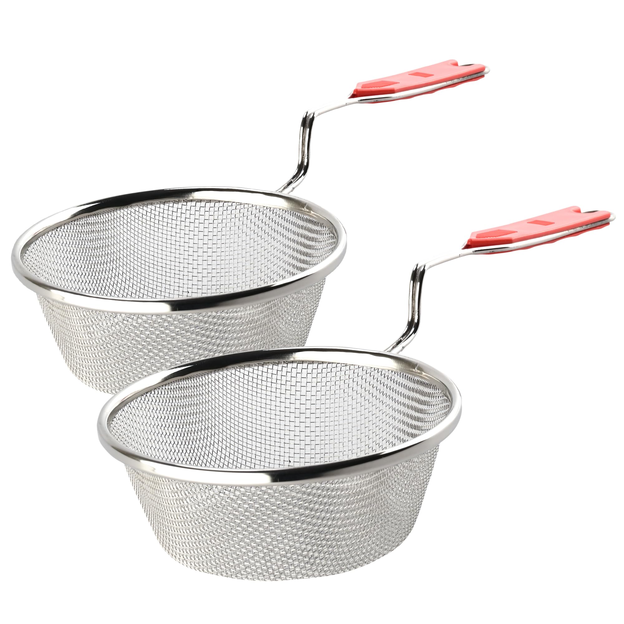 See full amazon price history chart for Kuber Industries Pack of 2 Stainless Steel Deep Fry Strainer for Kitchen - 6 no. Oil Cooking Jhara/Filter/Channi for Chips & Pasta - Silver & Red Kuber Industries Pack of 2 Stainless Steel Deep Fry Strainer for Kitchen - 6 no. Oil Cooking Jhara/Filter/Channi for Chips & Pasta - Silver & Red (B0D9BPSWF6) Amazon Price History, Amazon Price Tracker