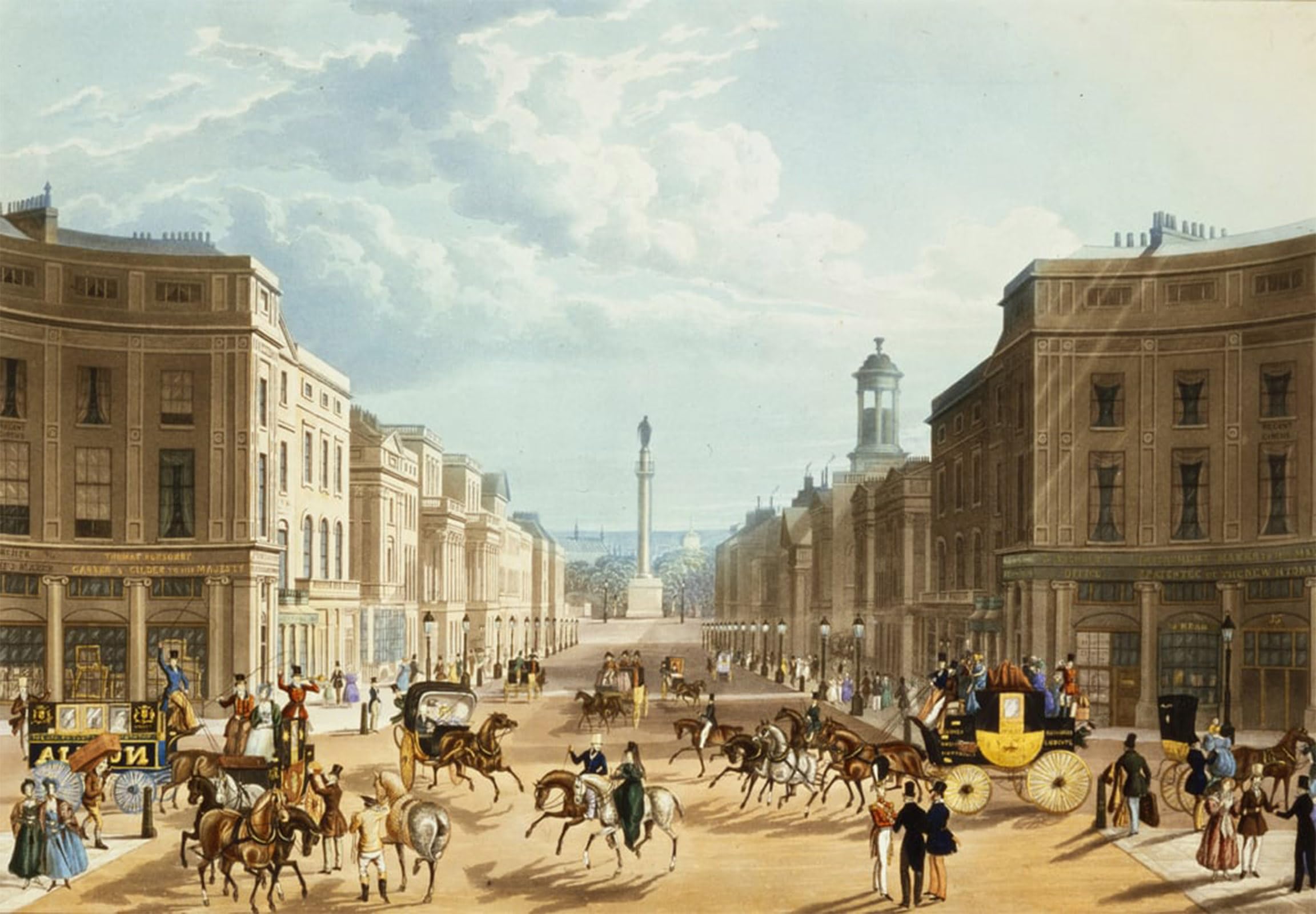 ARTXLXXBN Famous Prints Artwork Pictures Poster Painting Art Lower Regent Street Pub by Hosmer Shepherd Artwork Landscape Pictures for Home Decor 60x90cm