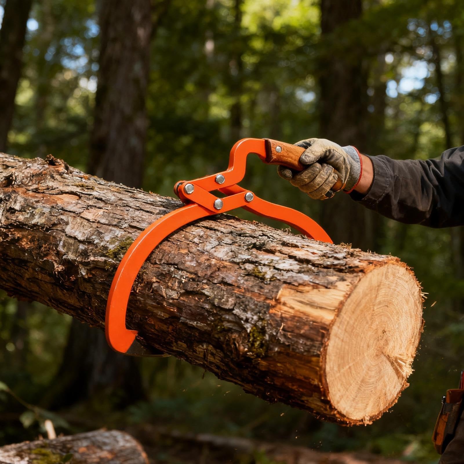 Gancho Para Troncos | Herramienta Ergonómica De Acero Inoxidable 50 Centímetros | Tenazas para el Levantamiento de Troncos | Para Jardín, Silvicultura, Ramas, Exterior, Camiones, Quads y