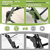 Vista 4 de MUPATER Tumbona de patio de 4 pliegues para exteriores con bolsillo desmontable y almohada, tumbona reclinable portátil para playa, campamento