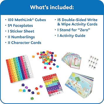 Learning Resources Numberblocks MathLink-Würfel 1-10 Aktivitätsset Training vorschulischer Mathekenntnisse Bauen Lernen Spielen – im Klassenzimmer und zu Hause Ab 3 Jahren