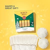 Vista 4 de Burt's Bees Regalos de Navidad, 4 productos de relleno de bálsamos labiales, juego clásico de cera de abeja Bounty – Bálsamo labial hidratante