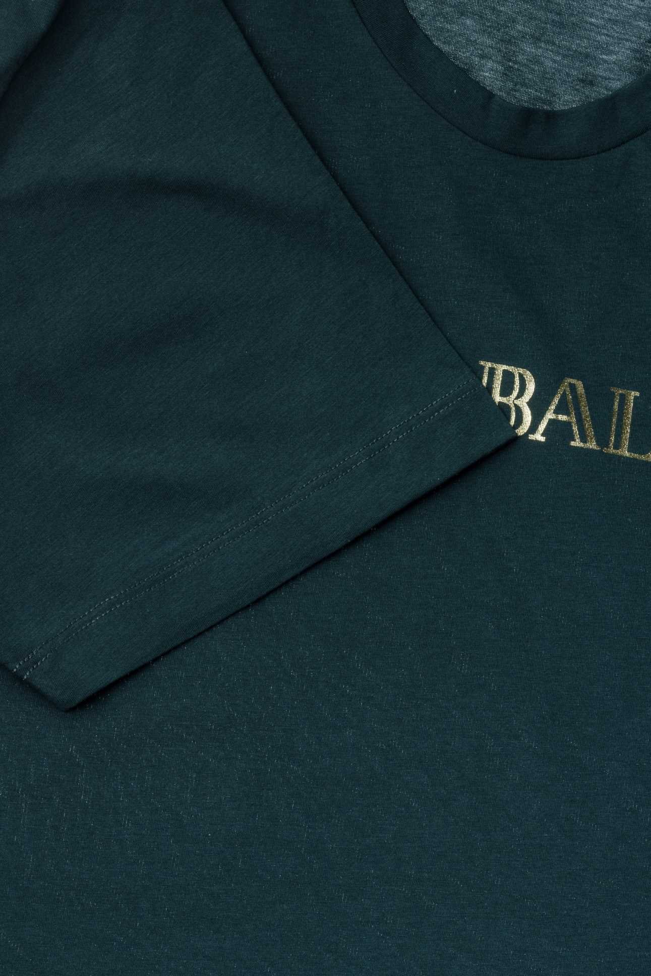 Męska koszulka z logo, logo, naszywka, T-shirt, kolor:, ciemnozielony, 52