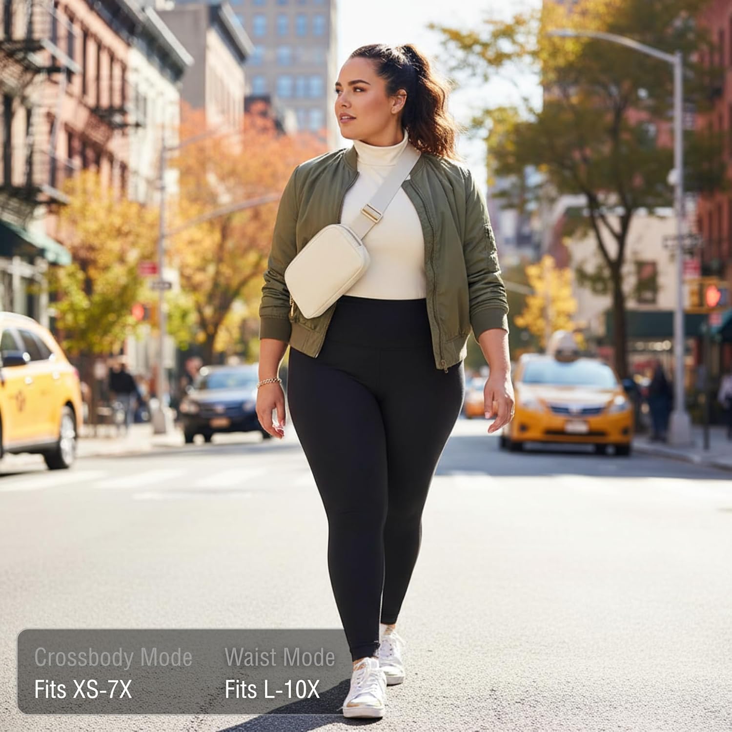 FORZAROCKET Plus Size Fanny Pack | XL Extended Strap 70" | Gold Hardware | Women Crossbody Belt Bag - Image 2