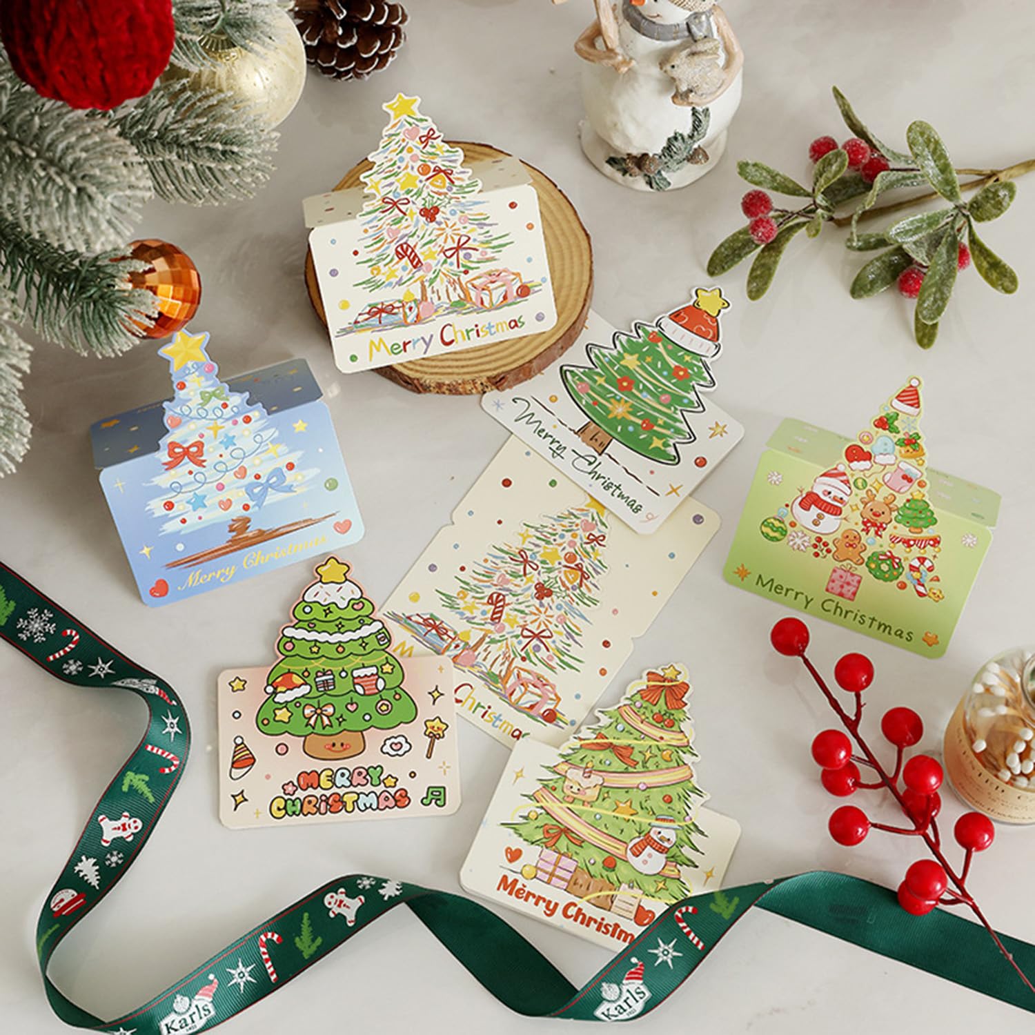 Amazon | クリスマス カード 22枚セット Christmas Cards 可愛い