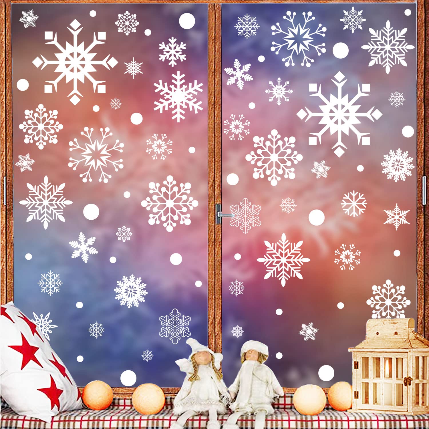 Heekpek Noel Decoration Fenetre Autocollants Fenêtre Noel Sticker