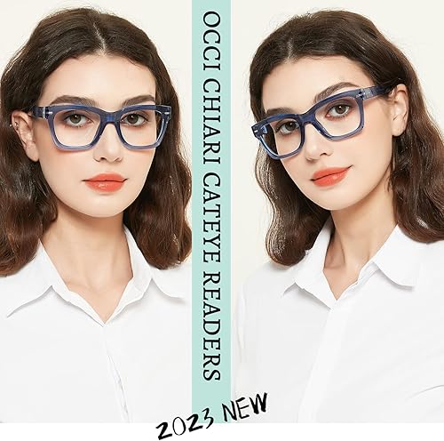 Miniatura 2 de OCCI CHIARI Gafas de lectura de ojo de gato para mujer, a la moda, lindas lectoras de 1.0, 1.25, 1.5, 1.75, 2.0, 2.25, 2.50, 2.75, 3.0, 3.5