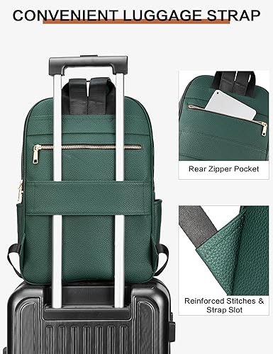 Miniatura 4 de BOSTANTEN Mochila de piel auténtica para laptop de 156 pulgadas para mujer mochila casual universitaria bolsa de viaje Mochilas Daypack