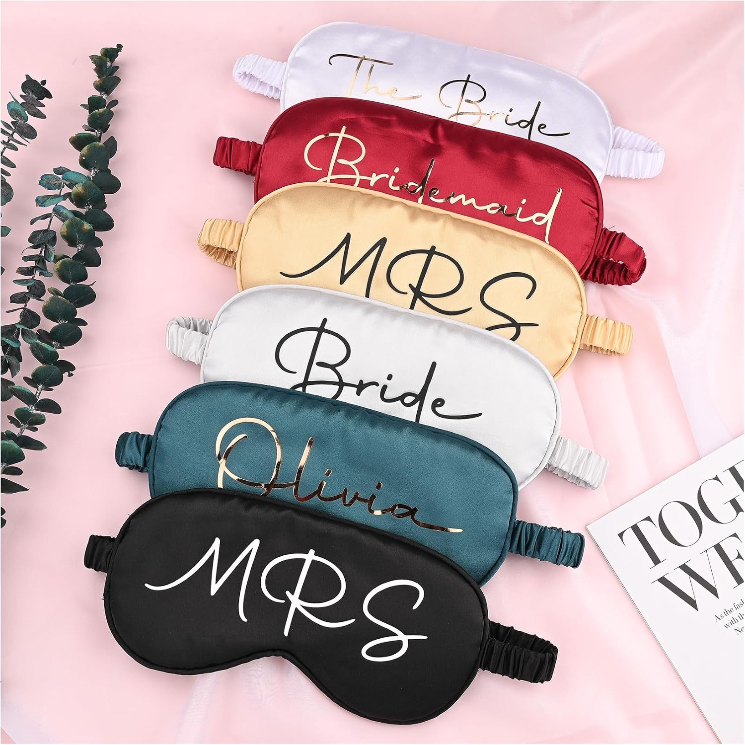 Personalized Silk Sleep Mask for Women, Personalized Eye Mask for Name Sleeping, Soft Satin Blackout Blindfold Mens Eye Cover for Honeymoon Travel, Sleepy Sleep Mask, Airplane Essential