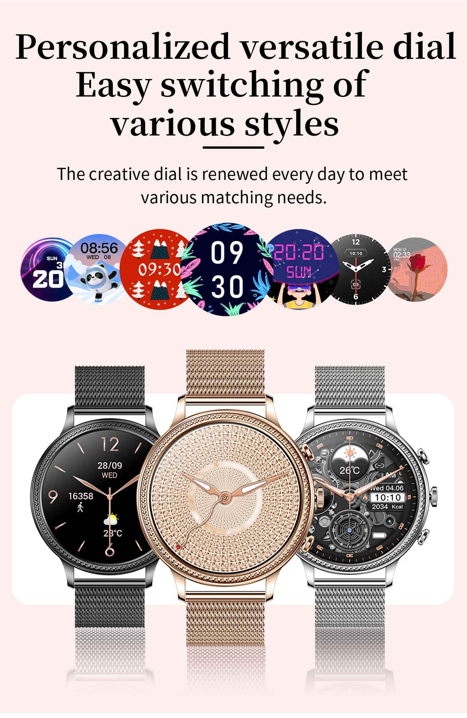 Reloj inteligente, pulsera de reloj inteligente para hombres y mujeres, contestar/hacer llamadas, reloj de fitness de 1.38 pulgadas, rastreador deportivo con monitor de frecuencia
