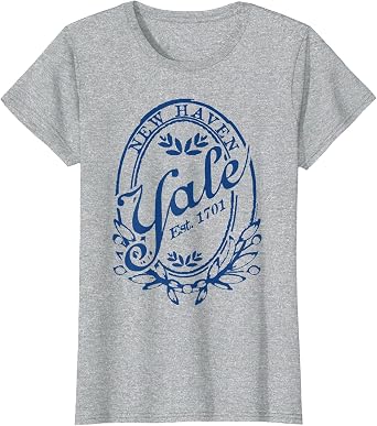 Yale University New Haven Est. 1701 Vintage Collegiate Logo T-Shirt