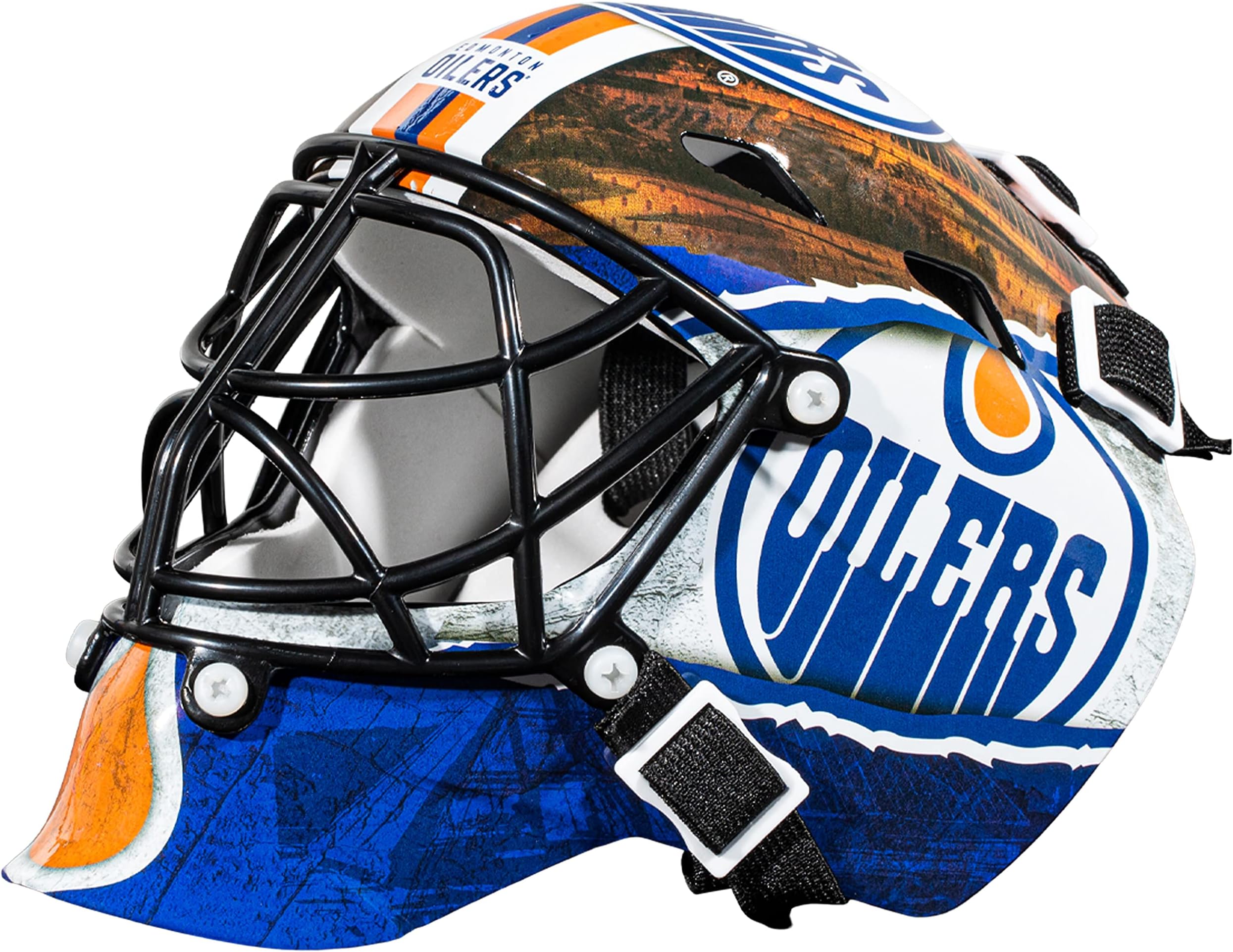 NHL Team Logo Mini Hockey Goalie Mask with Case - Collectible Goalie Mask with Official NHL Logos and Colors
