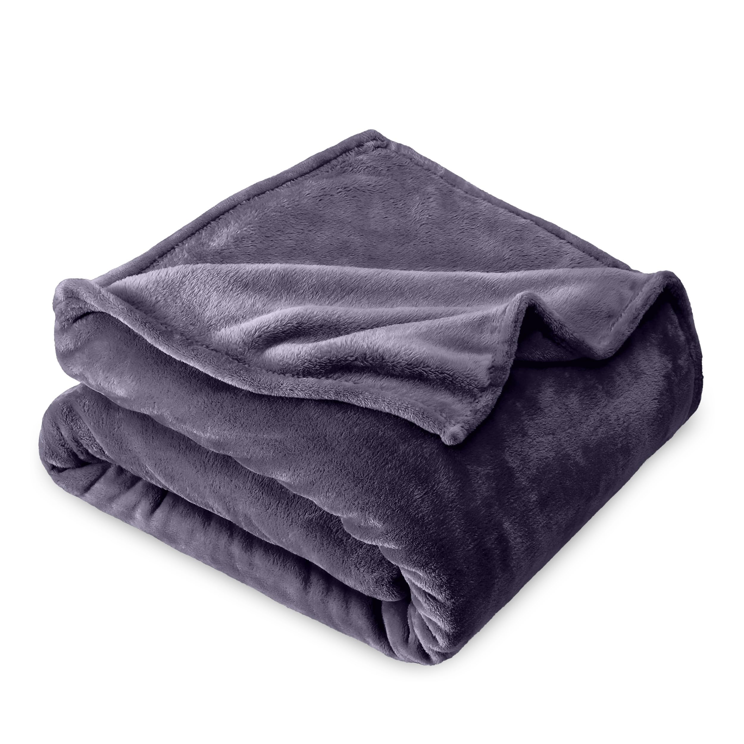Bare Home Fleece Blanket - Twin/Twin Extra Long - Dusty Purple - Blanket for Bed, Sofa, Couch, Movie Night, Camping, and Travel - Microplush - Ultra Soft Blanket (Twin/Twin XL, Dusty Purple)
