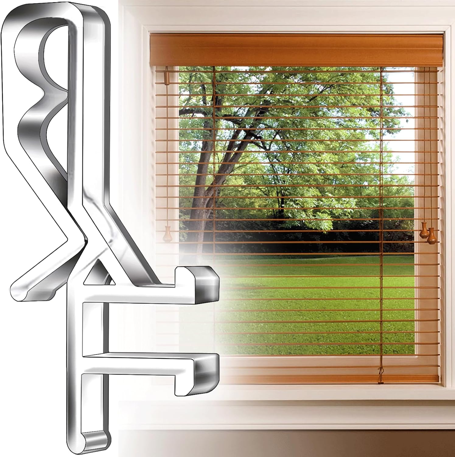 24 PCS Hidden Channel Valance Clips, 17/8inch Clear