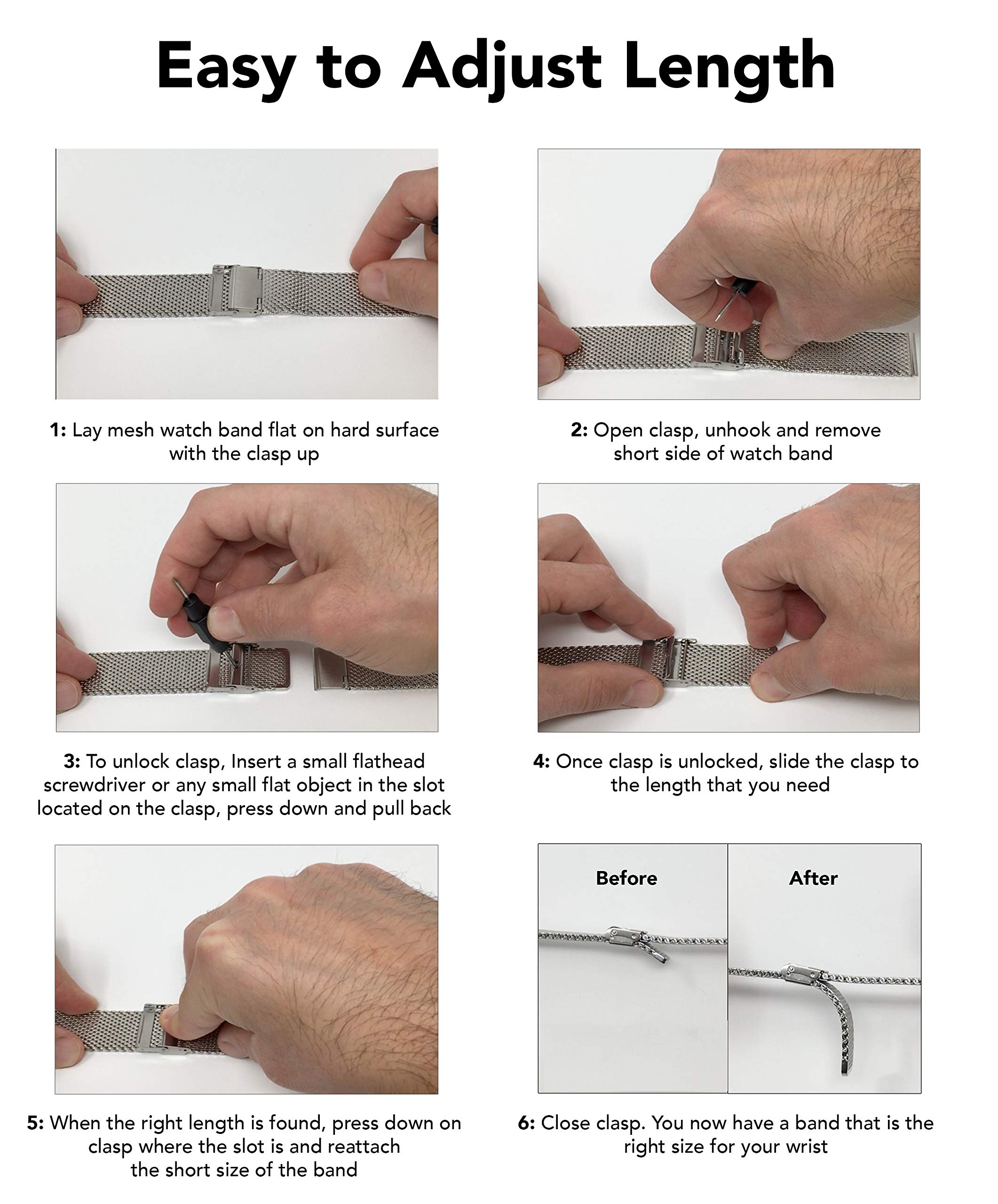Mesh How To Adjust The Wrist Watch Band How To Adjust Watch Chain
